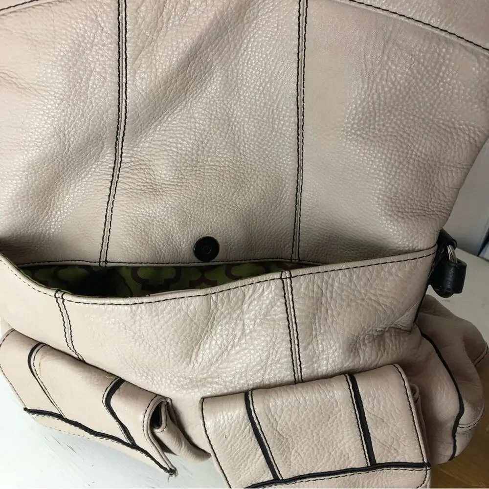 Oryany taupe Katie hobo shoulder bag flap front